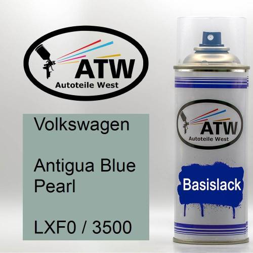 Volkswagen, Antigua Blue Pearl, LXF0 / 3500: 400ml Sprühdose, von ATW Autoteile West.